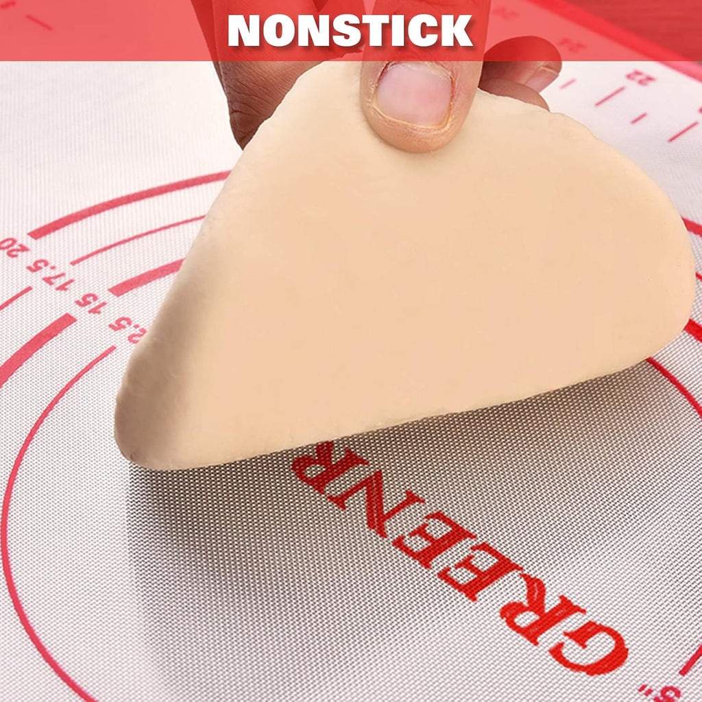 Large Silicone Non Stick Baking Mat with Measurement, Red F36316