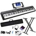 88 Key Semi Weighted Digital Piano with Music Stand, Sustain Pedal, Bluetooth, Carrying Case, Headphones Q164689