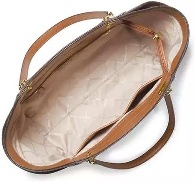 Brown Large Chain Shoulder Tote Y5376