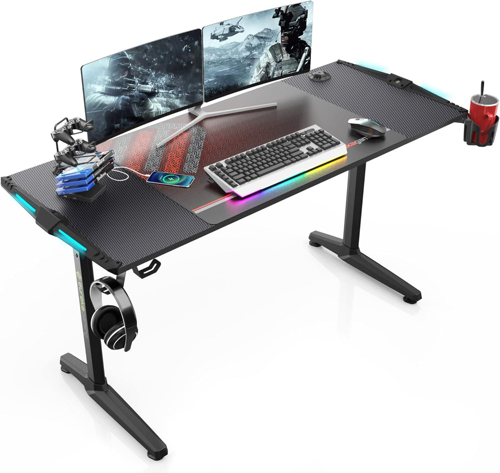 55 Inch Gaming Desk with RGB Led Lights Z1474