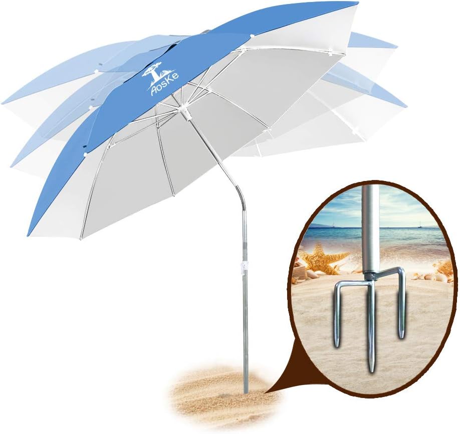 Orange Portable Beach Umbrella with Carry Bag E27459