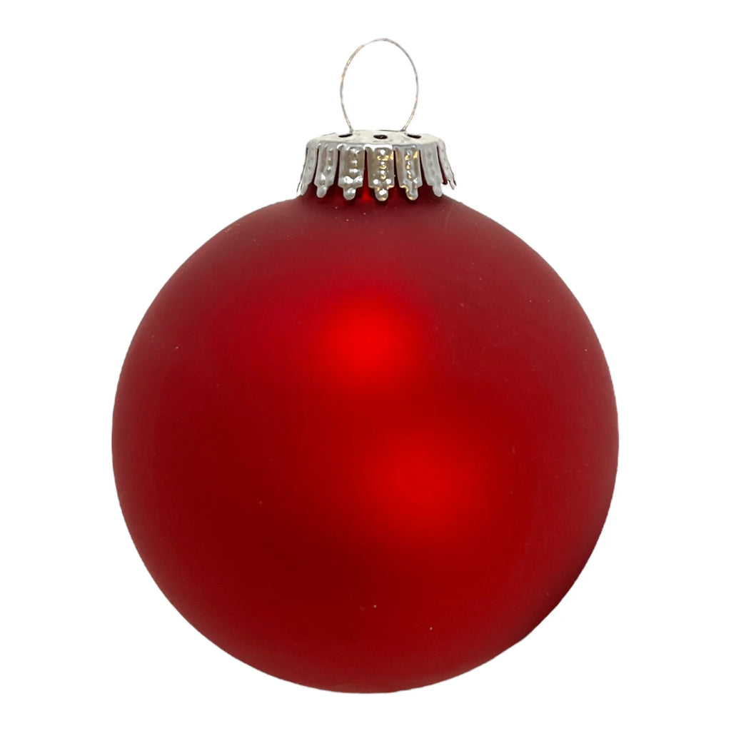 Red Glass Ball Christmas Ornament 3.5 Inch D6608