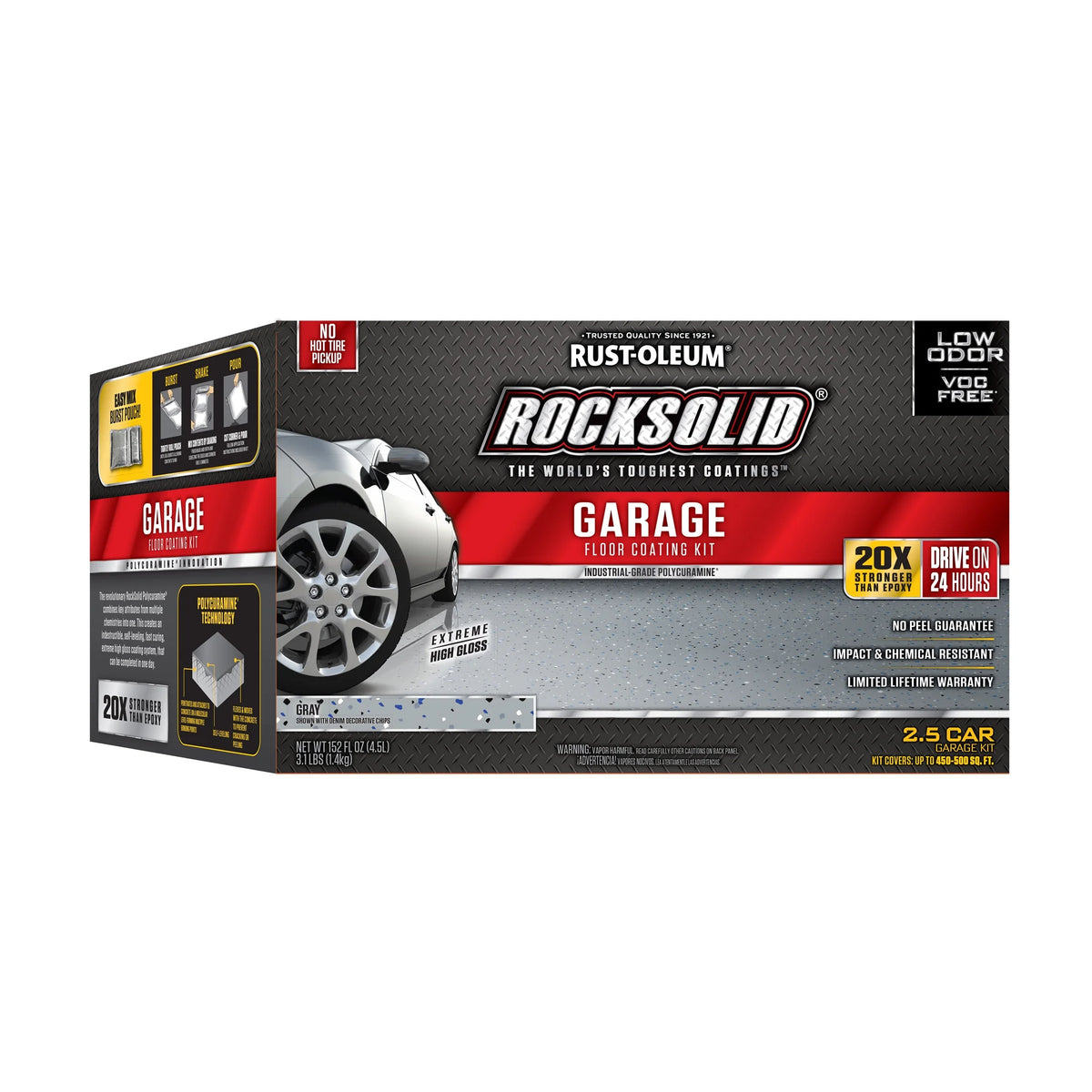 Gray High Gloss 180 oz Garage Floor Coating Kit C604488