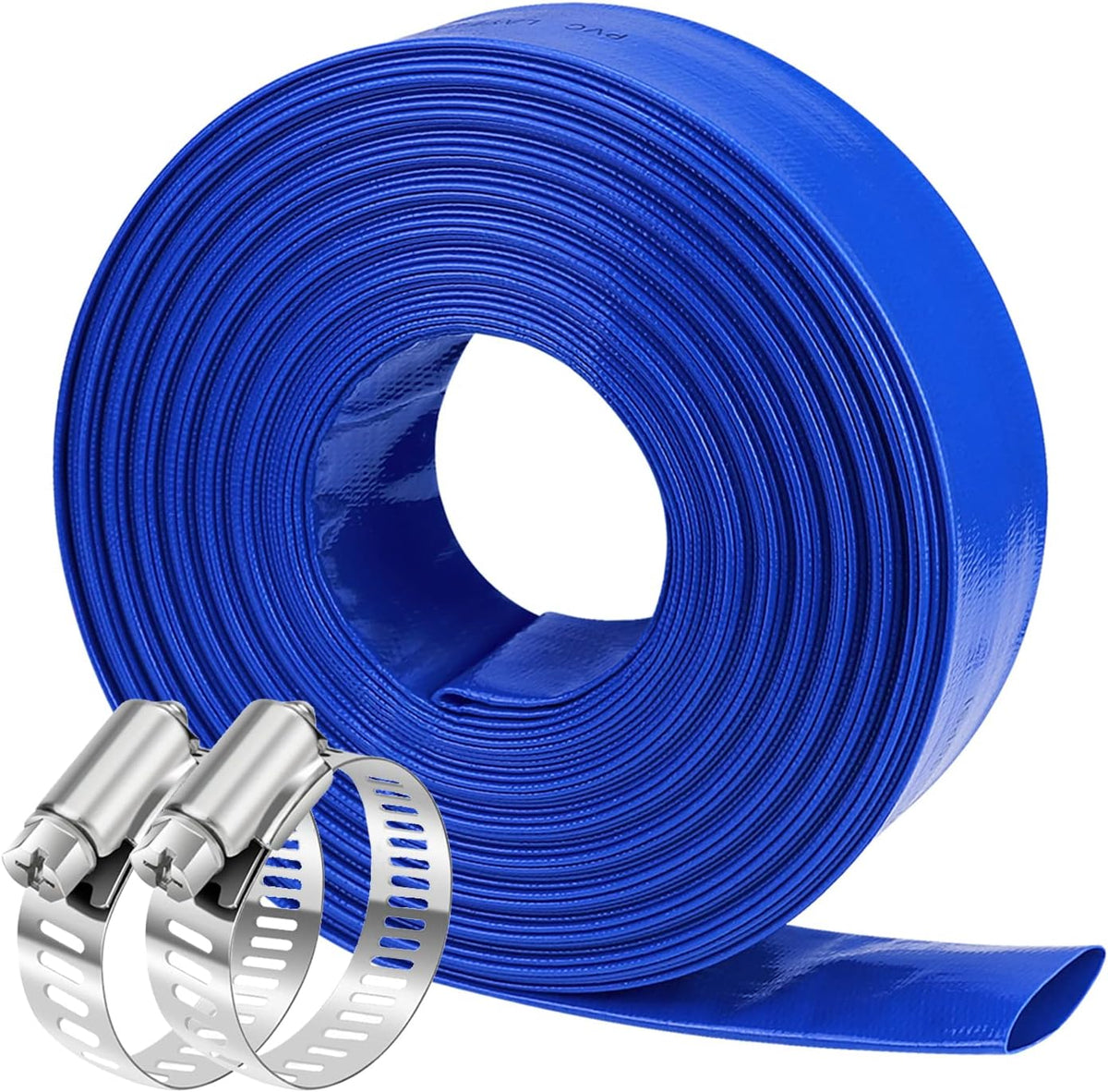 2 Dia x 100 ft Heavy Duty Reinforced Lay Flat Discharge Hose K4725