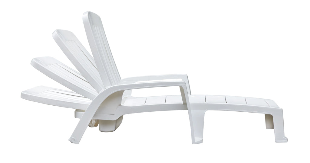 White Resin Chaise Lounge Z59897