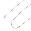 925 Sterling Silver Ball Bead Chain Necklace 1.5mm P85288