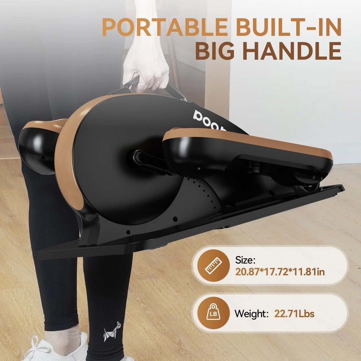 Under Desk Magnetic Elliptical Machine with Foot Massage C2290