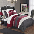 Burgundy Queen Comforter Set A4394