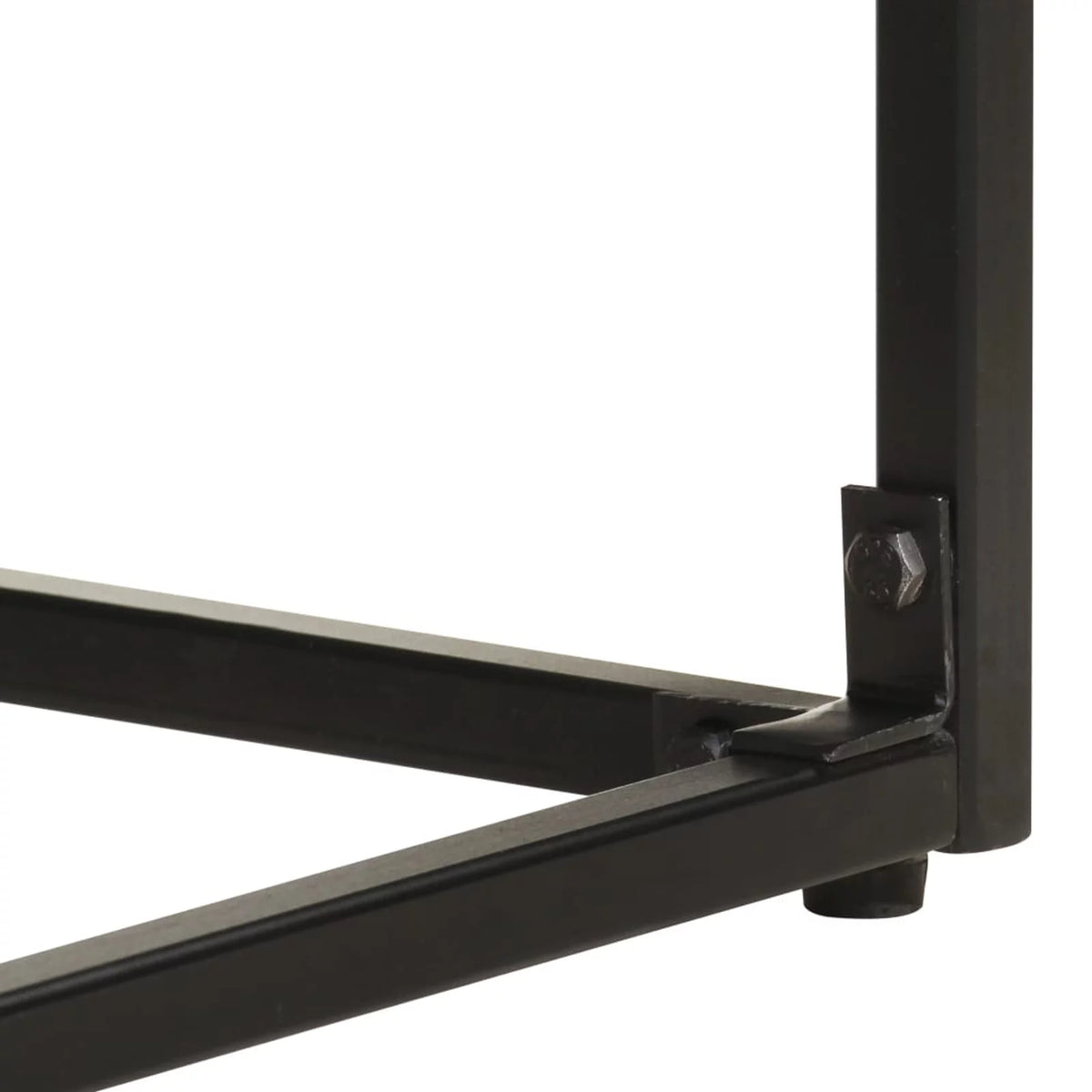 Black 43.3in Solid Acacia and Mango Wood Console Table V16392