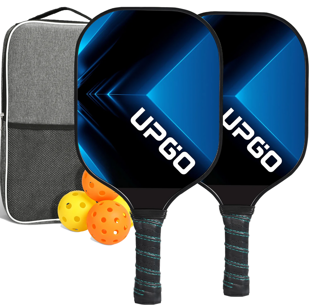 Graphite Fiber Polypropylene Honeycomb Core Pickleball Paddles Set with 4 Balls and Backpack C264011