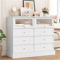 Black 8 Drawer Wood Dresser N3613