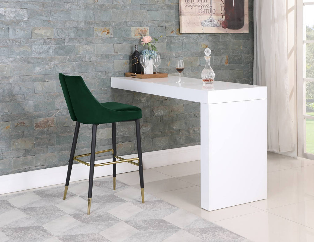 Green Velvet Stool Set of 2 R618863