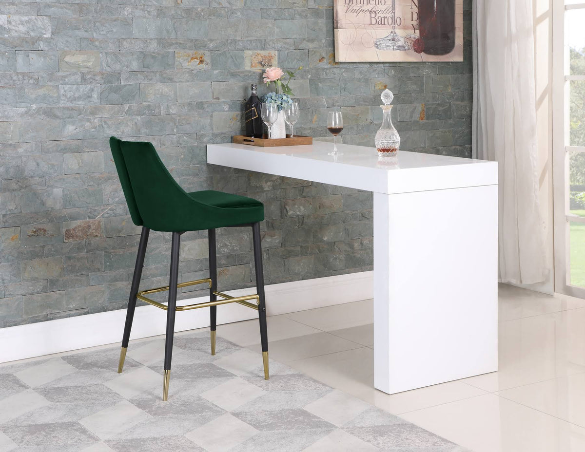 Green Velvet Stool Set of 2 R618863