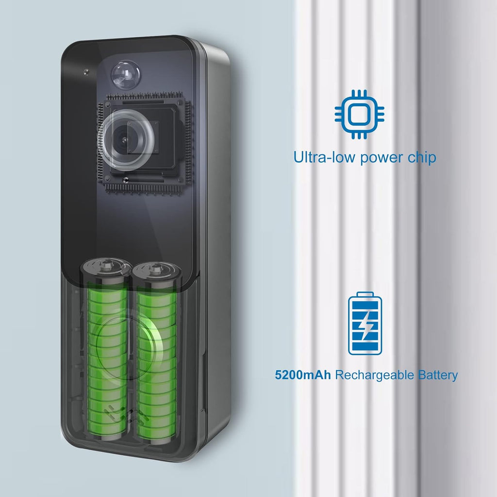 Wireless Video Doorbell Camera with Chime, 1080P HD, Night Vision, 2-Way Audio U224