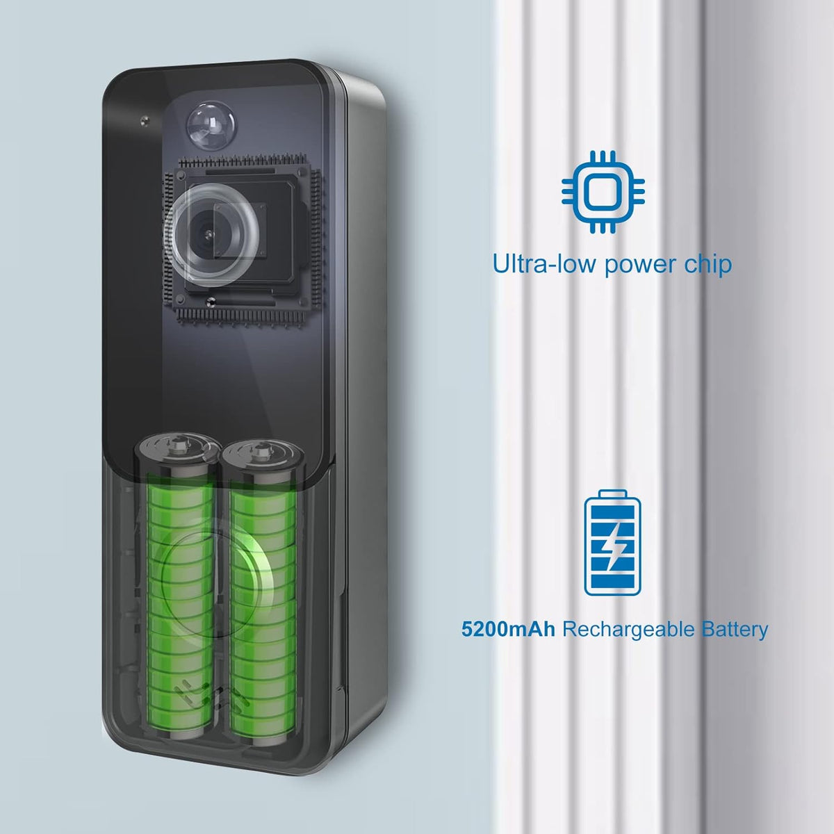 Wireless Video Doorbell Camera with Chime, 1080P HD, Night Vision, 2-Way Audio U224