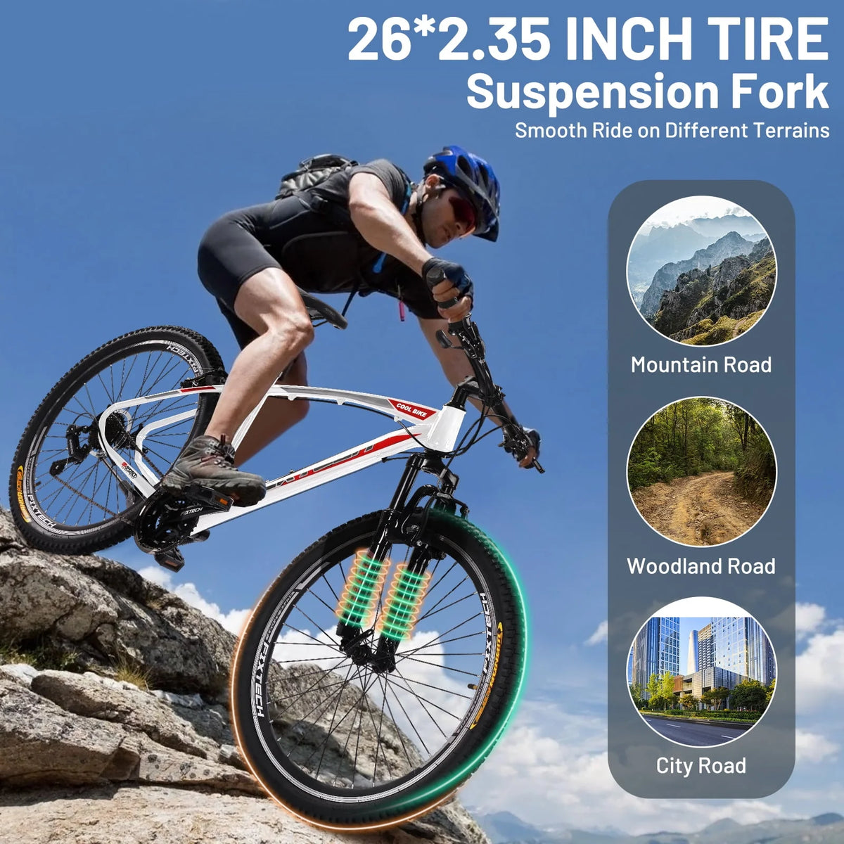 White 21 Speed Mountain Bike G3330