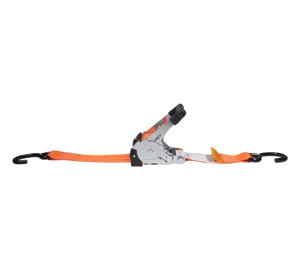 (2 Pack) Orange 2" x10' Auto Retract Ratchet Straps with Zinc Coated S Hook Tiedowns I8848