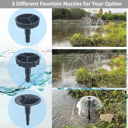 400GPH Submersible Pond Filter with Pump Fountain Kit Z3307