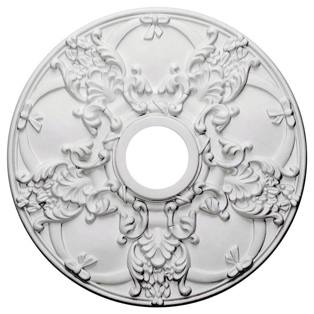 18 inchod x 3 1/2 inchid x 1 3/8 inchp Norwich Ceiling Medallion Hand-Painted Iridescent Gold G70505