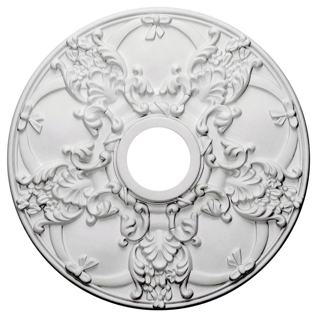 18 inchod x 3 1/2 inchid x 1 3/8 inchp Norwich Ceiling Medallion Hand-Painted Iridescent Gold G70505