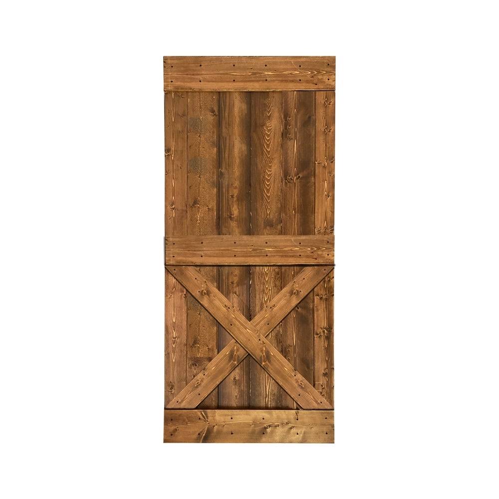 Solid Knotty Pine Wood Interior Sliding Barn Door Slab V75252