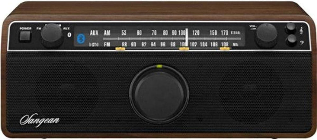 AM/FM Bluetooth Stereo Analog Wooden Cabinet Radio P143