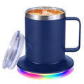 12oz USB Heated Coffee Mug with Auto Shut Off (Black) J2066
