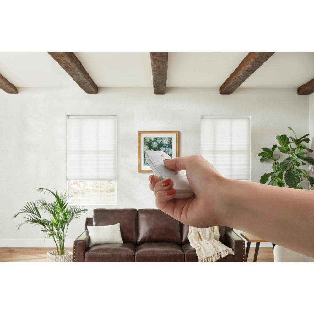 White Cordless Light Filtering Motorized Cellular Shade 42.75 in. W x 48 in. L Y839
