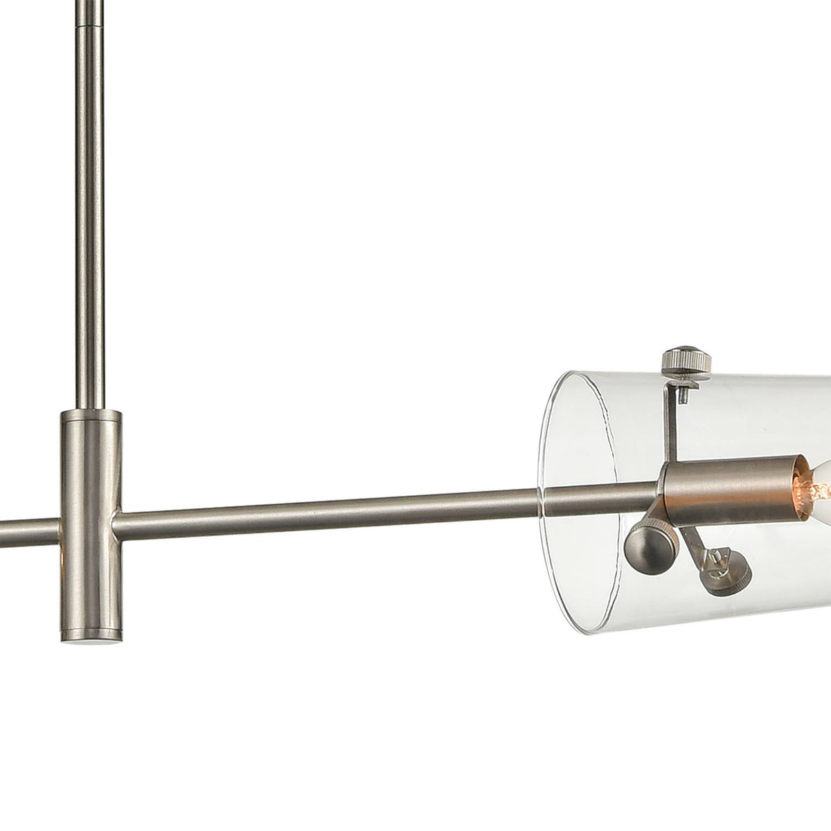 2-Light Island Satin Nickel Clear Glass Y9458