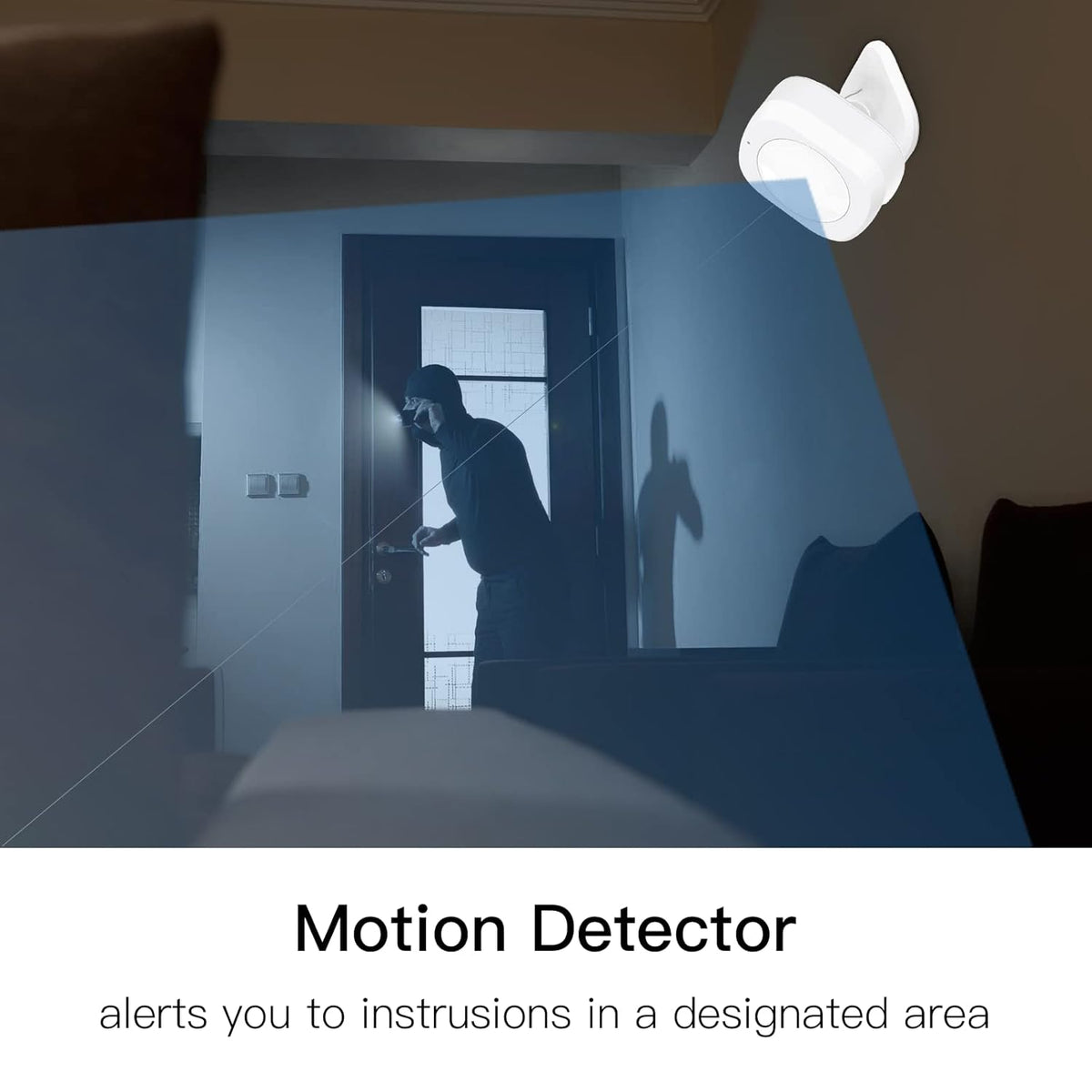 Wireless Home Security System 4 Pieces Kit with Indoor Camera and Motion Detector L35768
