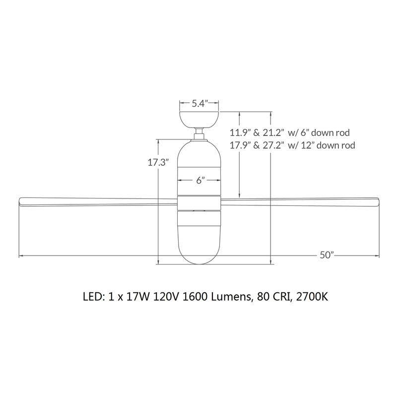Cirrus 50x22 Ceiling Fan N6514