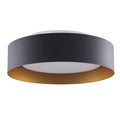 3-Light Semi Flush Mount Light 15 inch Black/Gold E59545