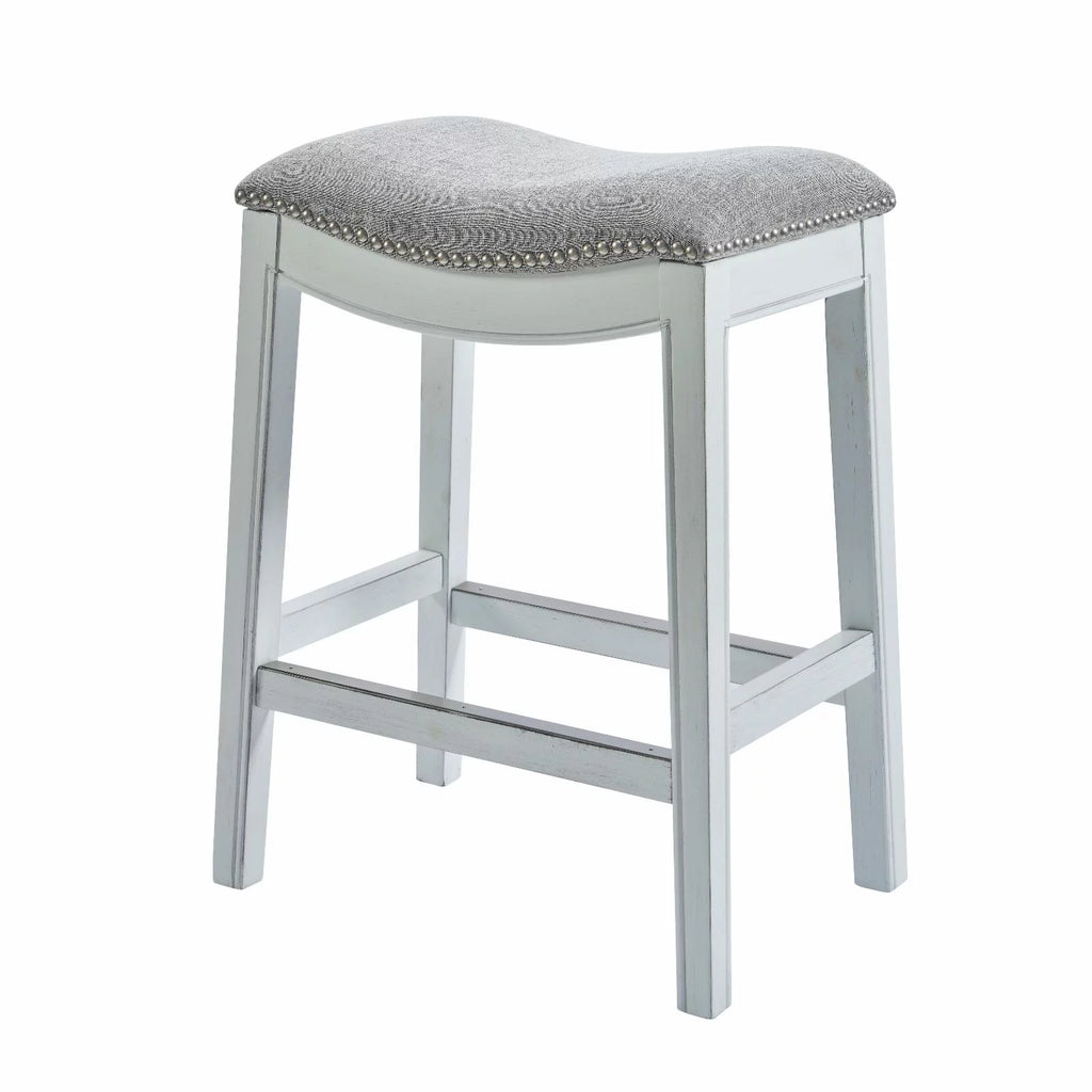 26" Farmhouse Wood Counter Height Stool V296979