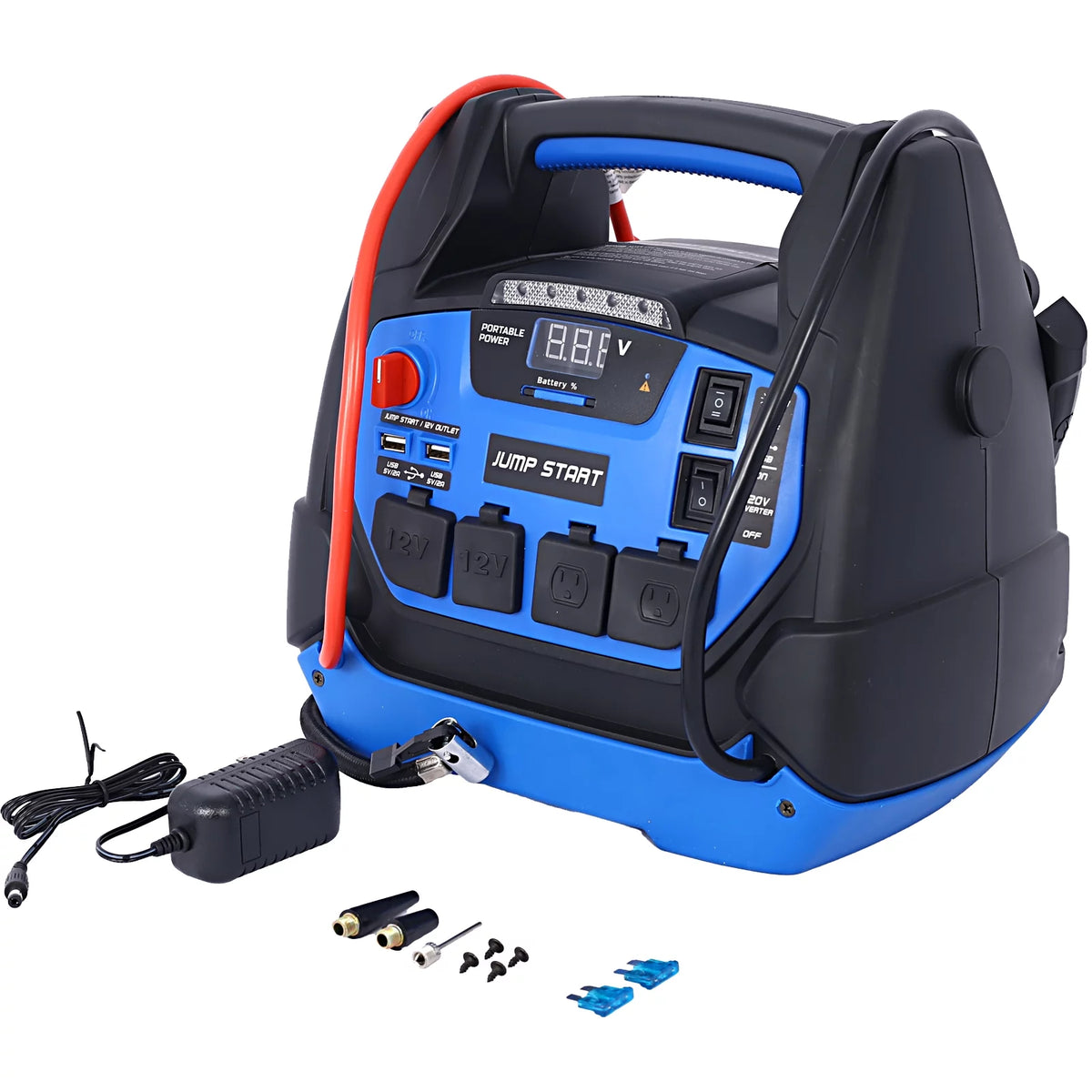 1800 Amps 12V DC Jump Starter with Air Compressor U747