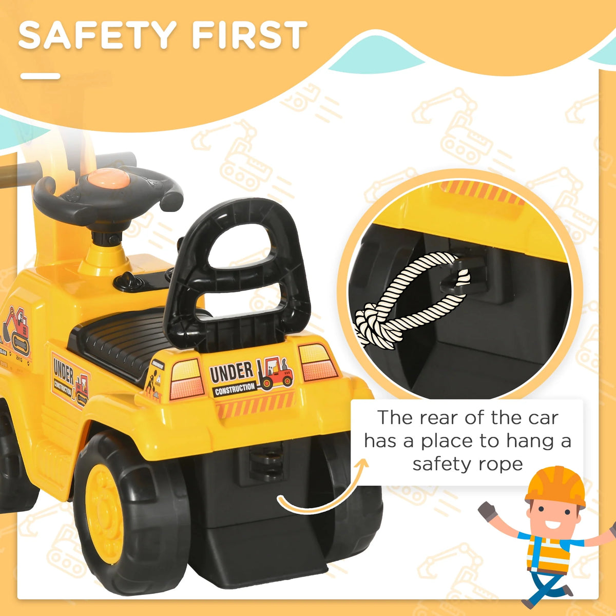 Kids Ride on Tractor with Storage U325