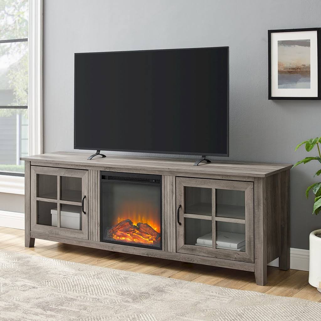 Farmhouse Fireplace TV Stand for TVs Up to 80" C7856