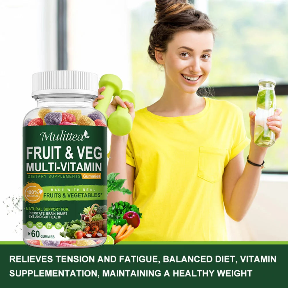 Fruits and Veggies Supplement 120 Gummies Non-GMO Pectin-Based Gluten-Free I1891