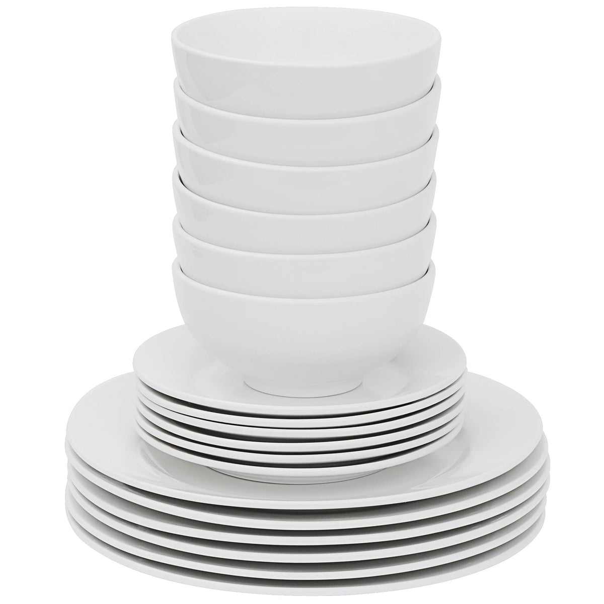 18 Pc White Porcelain Dinnerware Set Z98450