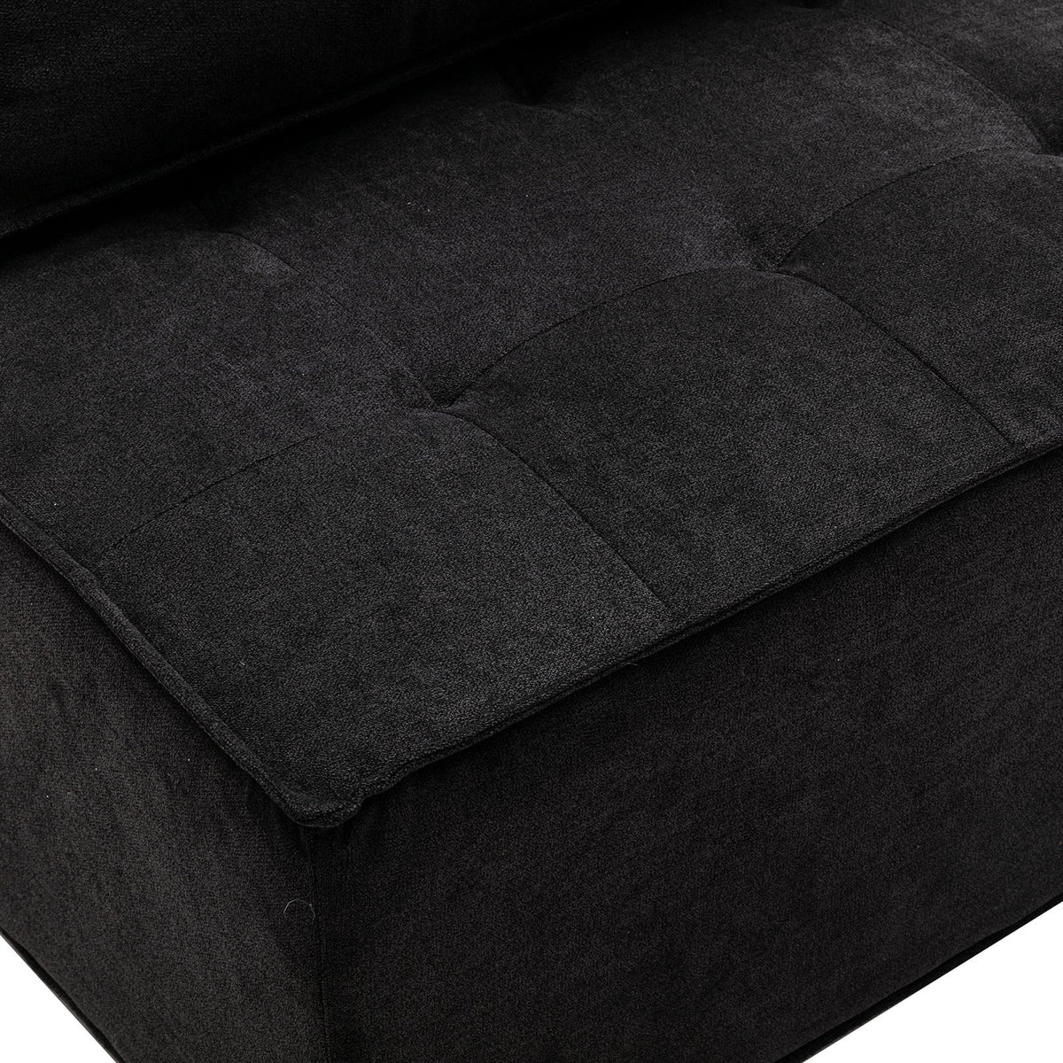 Black Ottoman Barrel Chair U113