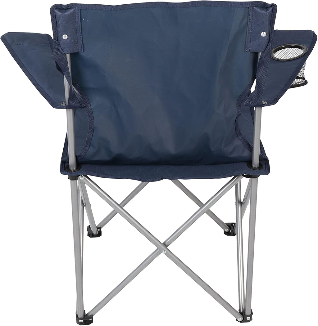 Blue Quad Folding Camp Chair with Cup Holder R694