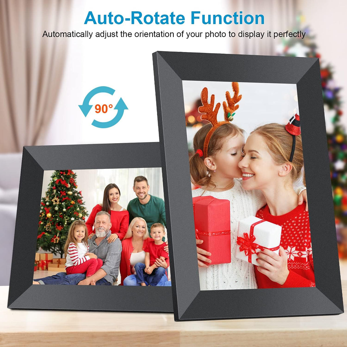 8 Inch Smart Digital Photo Frame with WiFi, IPS Touch Screen, 16GB Storage, Pack of 2 S27370