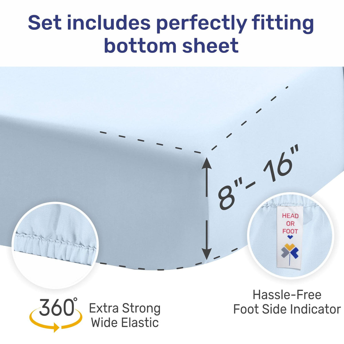 Ivory Split King 100% Cotton Sateen Sheets Set T213351