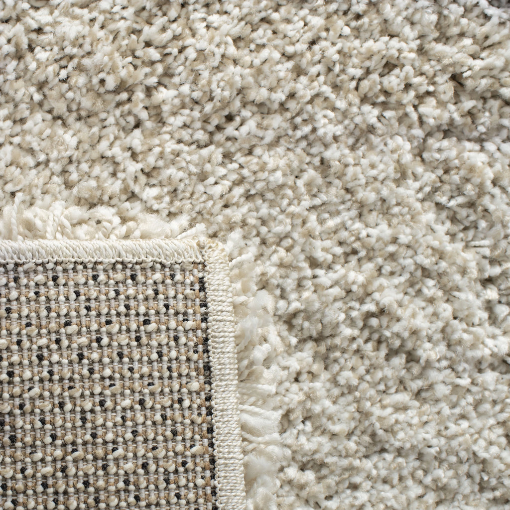 Ivory Grey Geometric Shag Area Rug 11' x 15' W47540