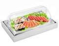 Ice Food Serving Display Tray with Clear Roll Top Cover and 2 Ice Packs Y61156