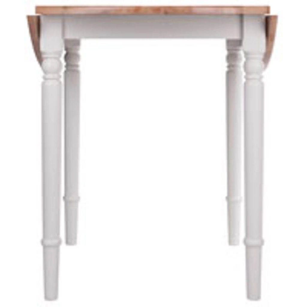 Beige and White Round Drop Leaf Table W89386