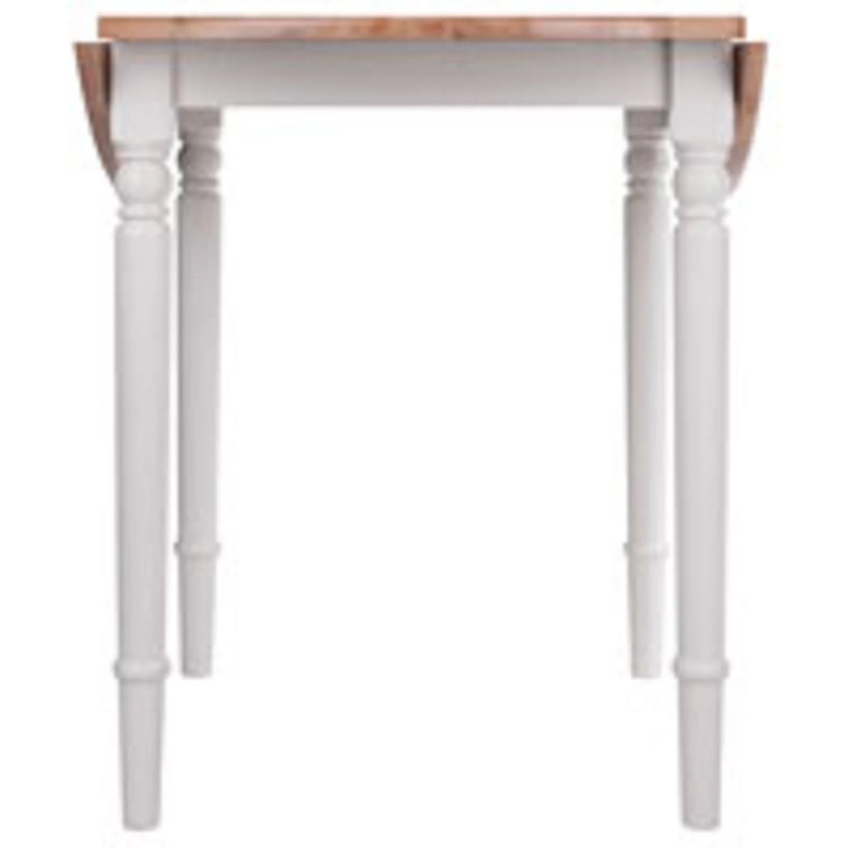 Beige and White Round Drop Leaf Table W89386