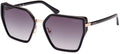 Shiny Pink Gold Black Sunglasses D778