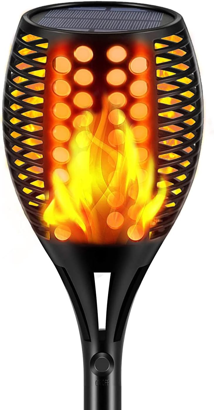 Solar Torch Lights, Waterproof Outdoor Dancing Flames Garden Lights, 43 96 LED R71587