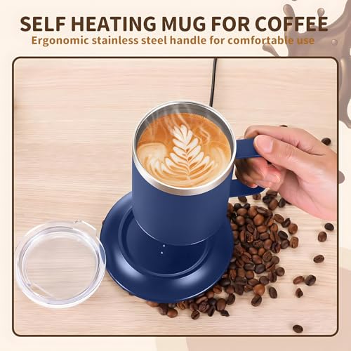 12oz USB Heated Coffee Mug with Auto Shut Off (Black) J2066