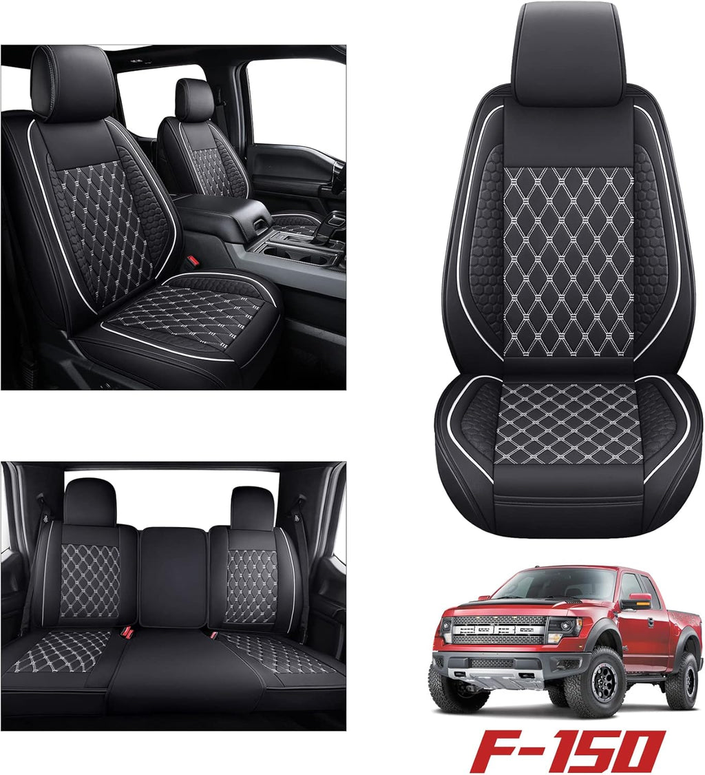 Black Waterproof Full Set Car Seat Covers for Ford F150 K3395